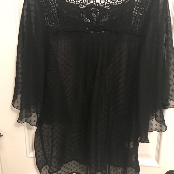 Daniel Rain Swiss dot sheer flowy top - Picture 4 of 4